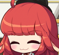 赤髪,帽子,エルフ耳,笑顔,デフォルメ,階段,アニメ風