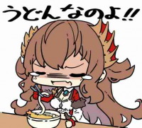 うどんなのよ!!,うどん,泣く,食事,キャラクター,アニメ風,ギャグ