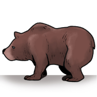 クマ,動物,イラスト,シンプル