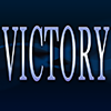 VICTORY,勝利,青,テキスト,ロゴ