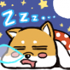 犬,アニメ,眠い,寝ている,星,夜,かわいい