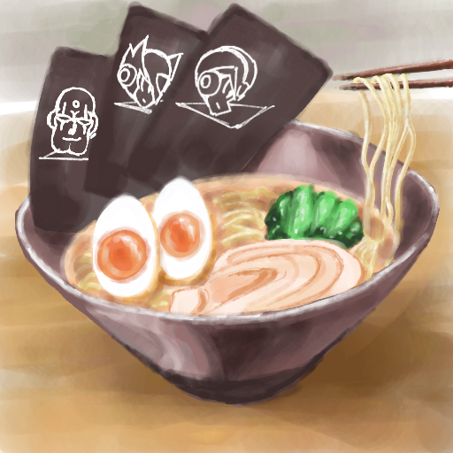 ラーメン,卵,チャーシュー,漫画イラスト