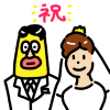 イラスト,結婚,祝,新郎,新婦