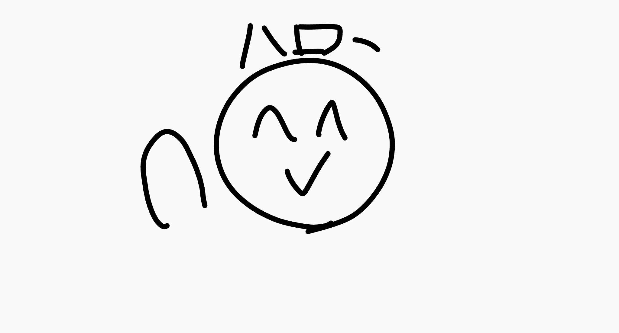 ハロー,笑顔,手描き,シンプル