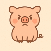 ぶた,動物,イラスト,かわいい,シンプル