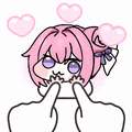 ピンク髪,ハート,キャラクター,アニメ風,かわいい