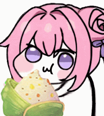 アニメキャラ,ピンク髪,もち,紫目