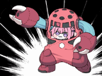 ロボット,ピンク,キャラクター,スーツ,手袋,ヘルメット,アニメスタイル