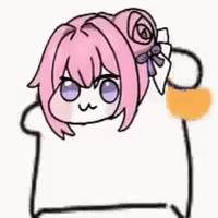 アニメ風,ピンクの髪,キャラクター,かわいい,GIF,動く絵