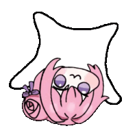 ピンク髪,キャラクター,デフォルメ,かわいい,アニメ風