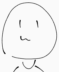 シンプル,手描き,線画,顔,キャラクター,白黒