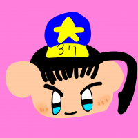 イラスト,キャラクター,警察帽,星マーク,37,ピンク背景,アニメ風