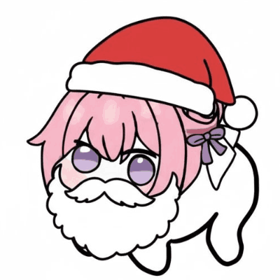 サンタ,サンタ帽,ひげ,かわいい,ピンク髪,キャラクター,二次元